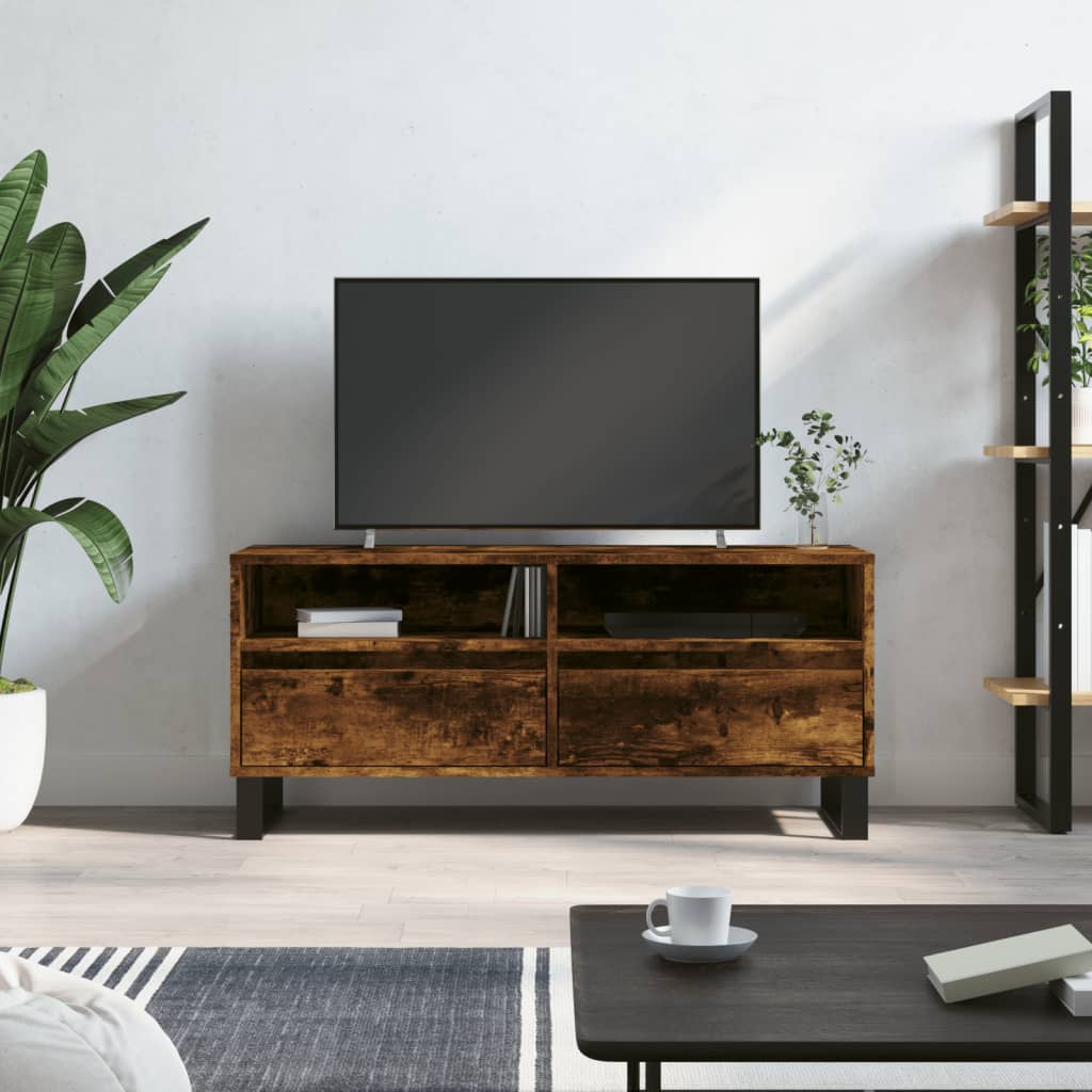 Tv Skříňka Bílá Vysoký Lesk 100X34,5X44,5 Cm Kompozitní Dřevo