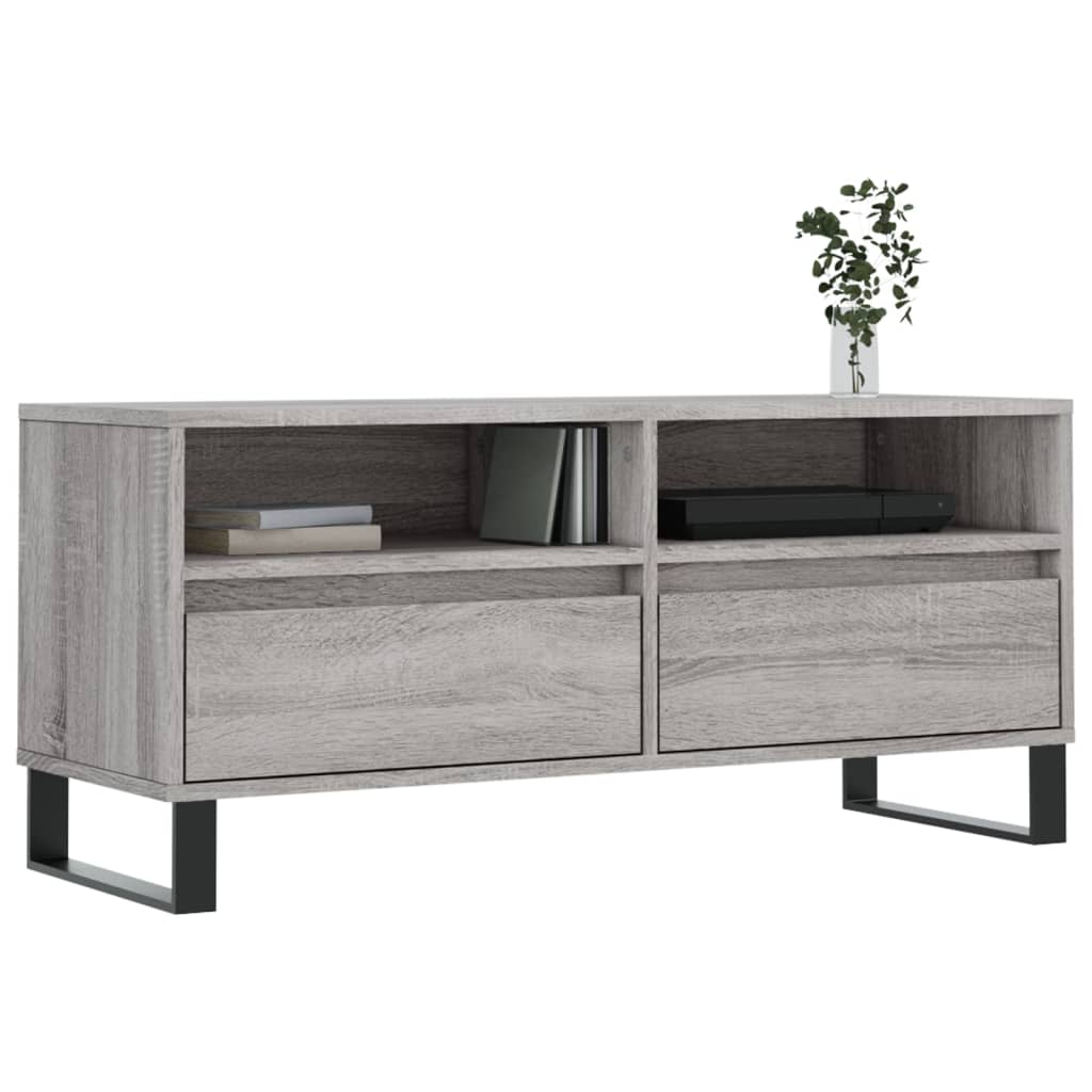 Tv Skříňka Šedá Sonoma 100 X 34,5 X 44,5 Cm Kompozitní Dřevo