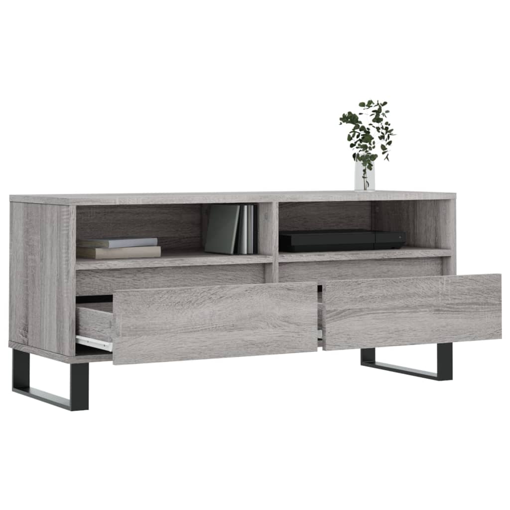 Tv Skříňka Šedá Sonoma 100 X 34,5 X 44,5 Cm Kompozitní Dřevo