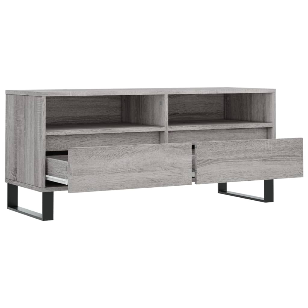 Tv Skříňka Šedá Sonoma 100 X 34,5 X 44,5 Cm Kompozitní Dřevo