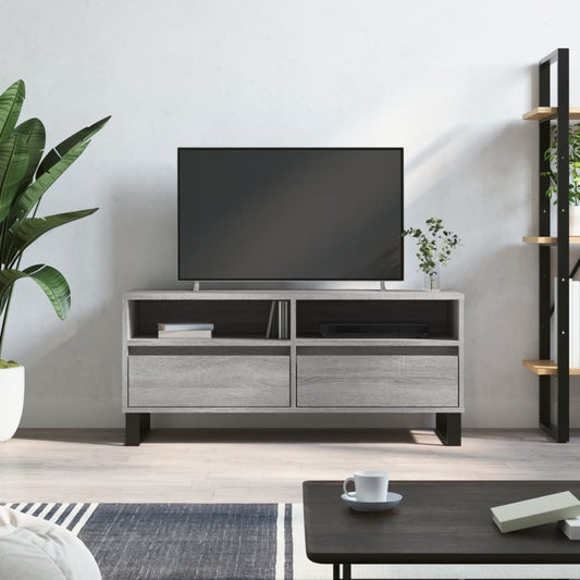 Tv Skříňka Šedá Sonoma 100 X 34,5 X 44,5 Cm Kompozitní Dřevo