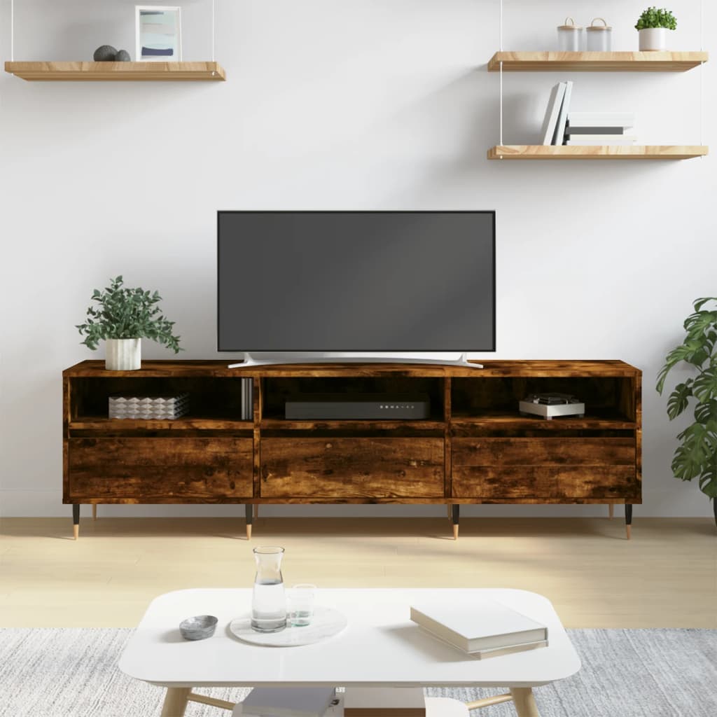 Tv Skříňka Šedá Sonoma 150 X 30 X 44,5 Cm Kompozitní Dřevo