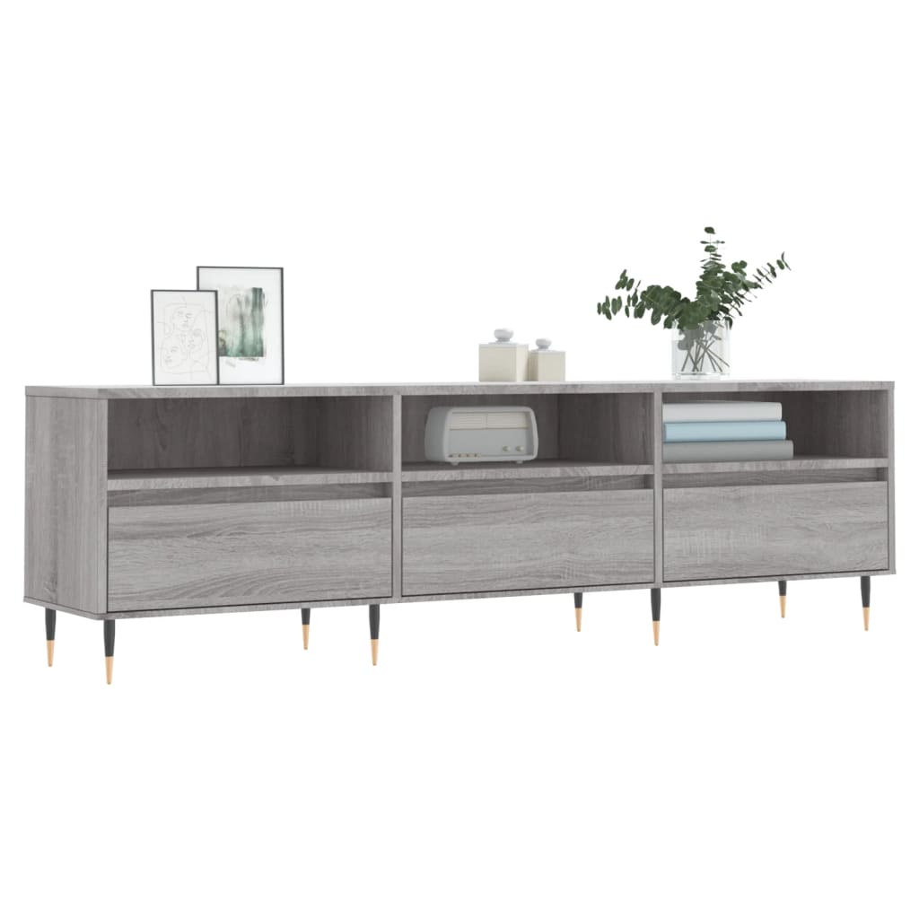 Tv Skříňka Šedá Sonoma 150 X 30 X 44,5 Cm Kompozitní Dřevo