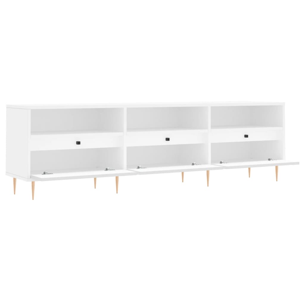 Tv Skříňka Bílá 150 X 30 X 44,5 Cm Kompozitní Dřevo