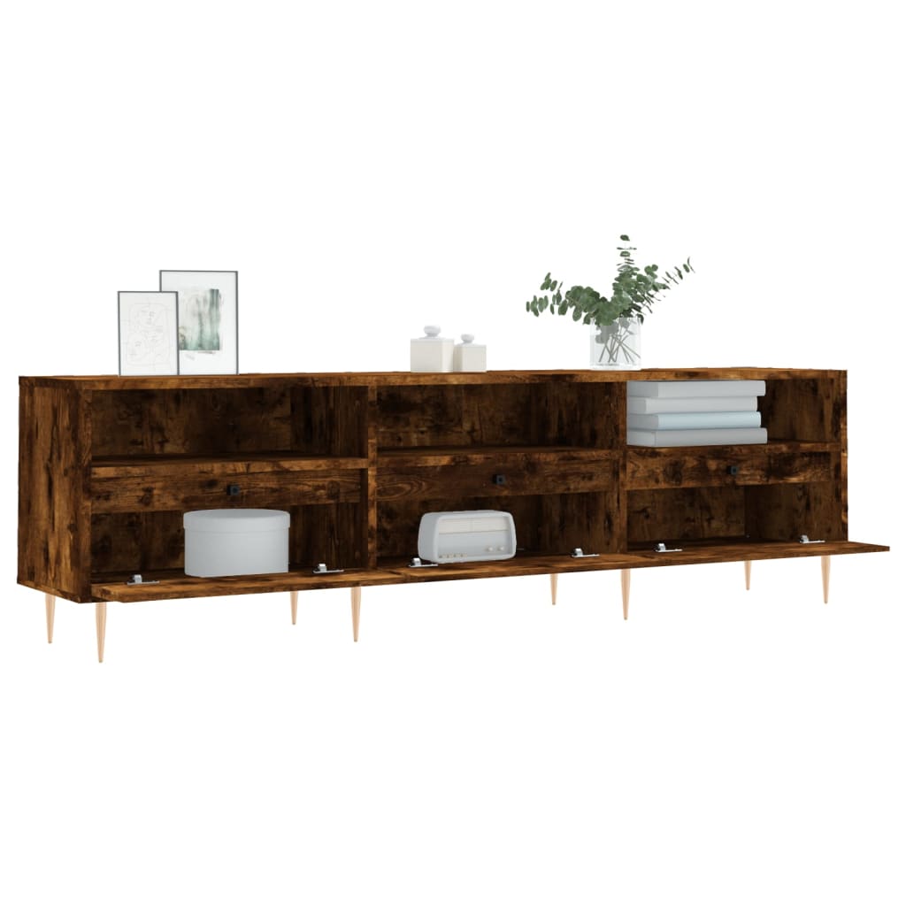 Tv Skříňka Kouřový Dub 150 X 30 X 44,5 Cm Kompozitní Dřevo
