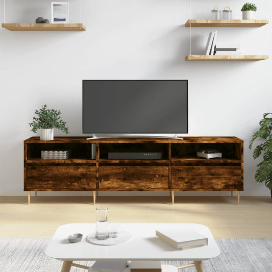 Tv Skříňka Kouřový Dub 150 X 30 X 44,5 Cm Kompozitní Dřevo