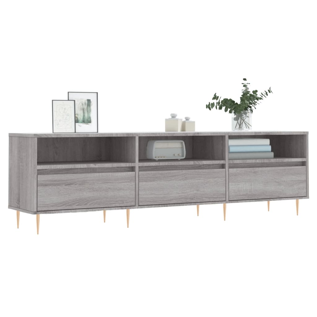 Tv Skříňka Šedá Sonoma 150 X 30 X 44,5 Cm Kompozitní Dřevo