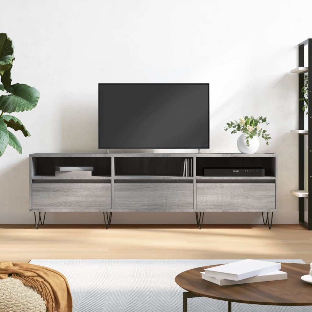Tv Skříňka Šedá Sonoma 150 X 30 X 44,5 Cm Kompozitní Dřevo