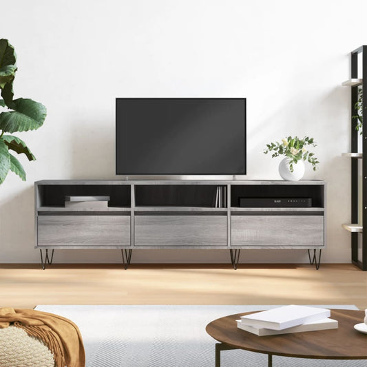 Tv Skříňka Šedá Sonoma 150 X 30 X 44,5 Cm Kompozitní Dřevo