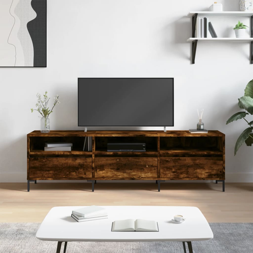 Tv Skříňka Kouřový Dub 150 X 30 X 44,5 Cm Kompozitní Dřevo