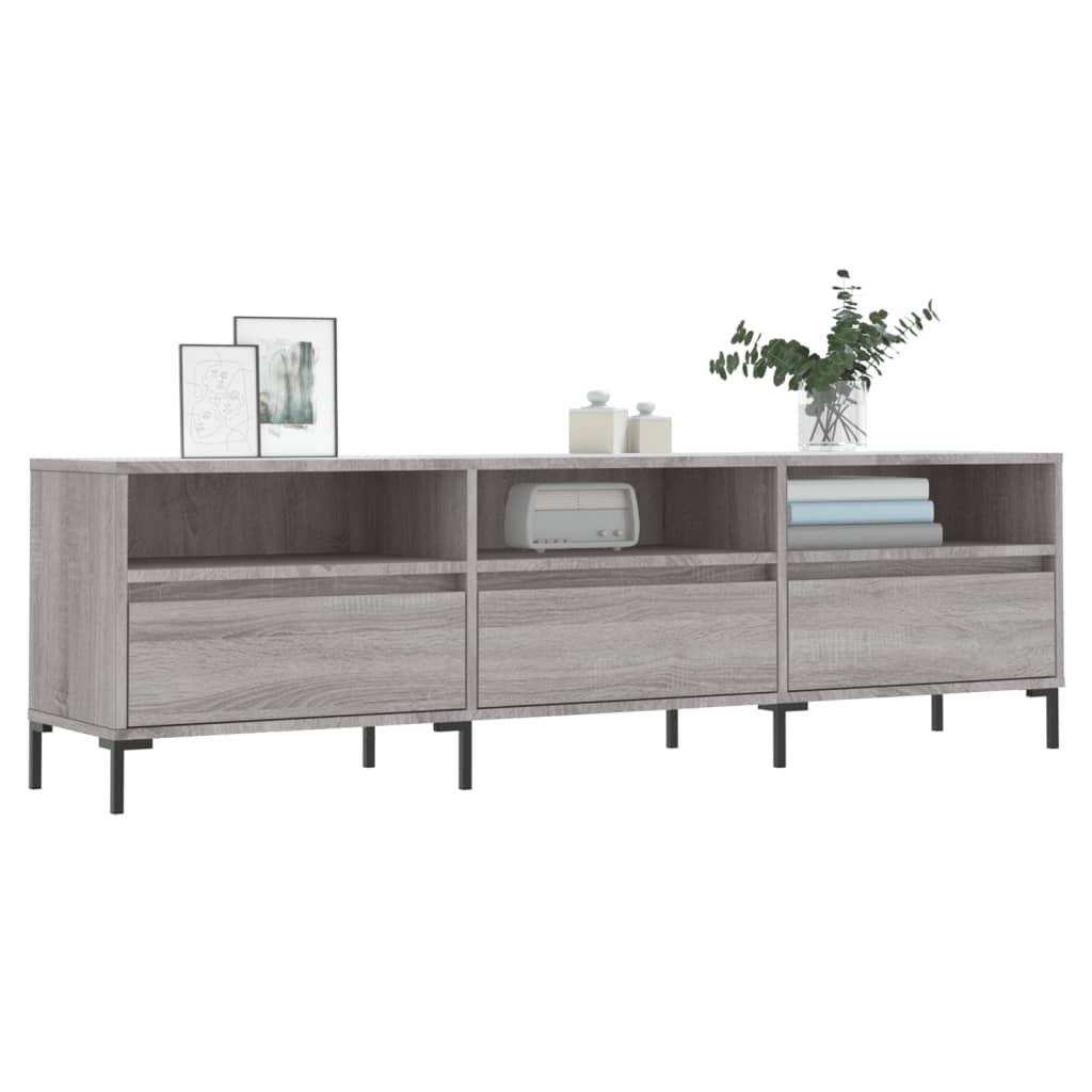 Tv Skříňka Šedá Sonoma 150 X 30 X 44,5 Cm Kompozitní Dřevo