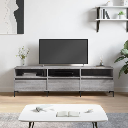 Tv Skříňka Šedá Sonoma 150 X 30 X 44,5 Cm Kompozitní Dřevo