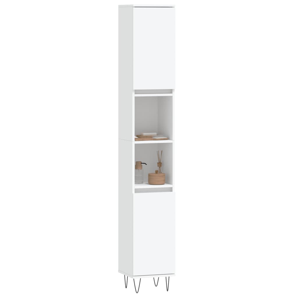 Koupelnová Skříňka 30 X 30 X 190 Cm Kompozitní Dřevo