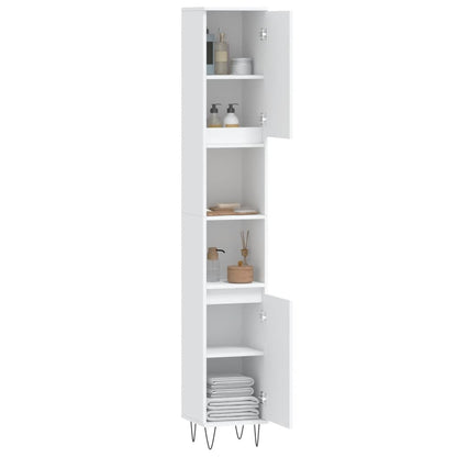 Koupelnová Skříňka 30 X 30 X 190 Cm Kompozitní Dřevo