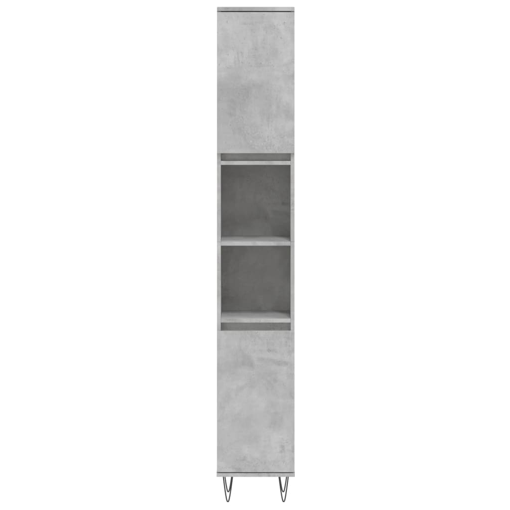 Koupelnová Skříňka Betonově Šedá 30X30X190 Cm Kompozitní Dřevo