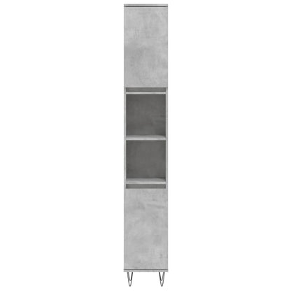 Koupelnová Skříňka Betonově Šedá 30X30X190 Cm Kompozitní Dřevo