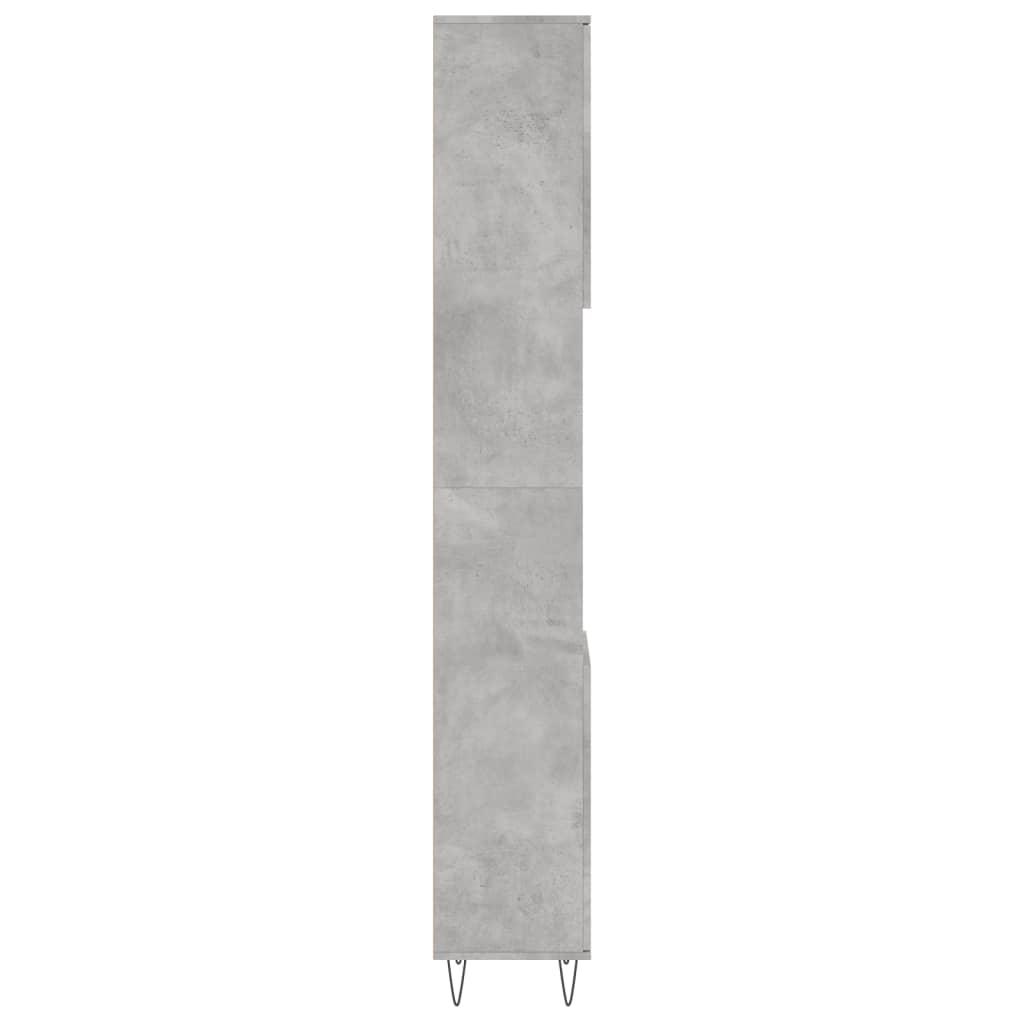 Koupelnová Skříňka Betonově Šedá 30X30X190 Cm Kompozitní Dřevo