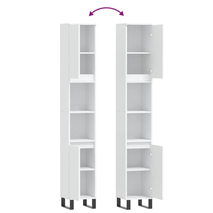 Koupelnová Skříňka 30 X 30 X 190 Cm Kompozitní Dřevo