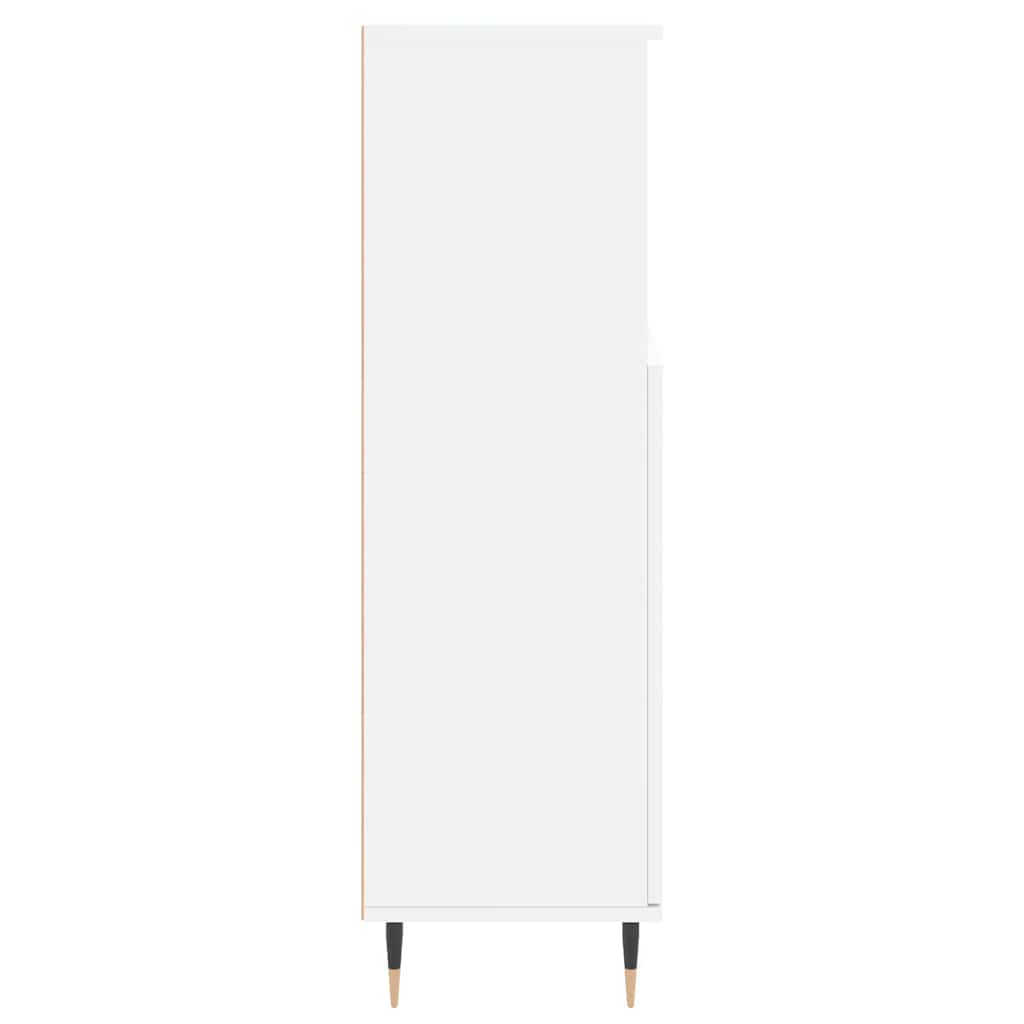Koupelnová Skříňka Bílá 30 X 30 X 100 Cm Kompozitní Dřevo