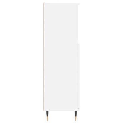 Koupelnová Skříňka Bílá 30 X 30 X 100 Cm Kompozitní Dřevo