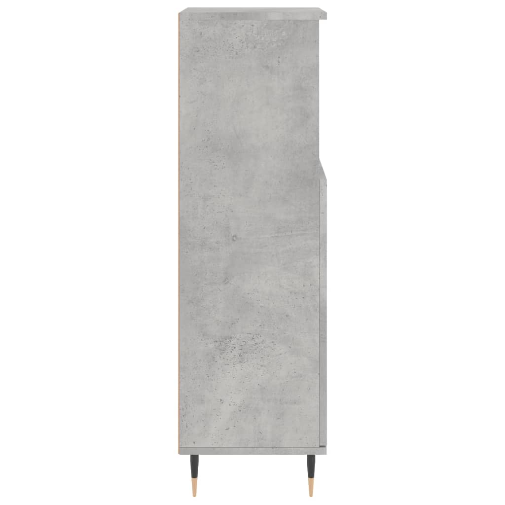 Koupelnová Skříňka Betonově Šedá 30X30X100 Cm Kompozitní Dřevo