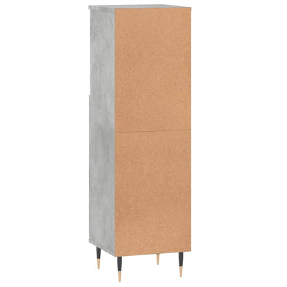Koupelnová Skříňka Betonově Šedá 30X30X100 Cm Kompozitní Dřevo