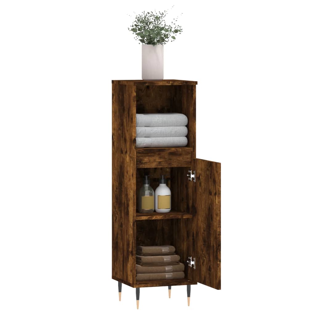 Koupelnová Skříňka 30X30X100 Cm Kompozitní Dřevo