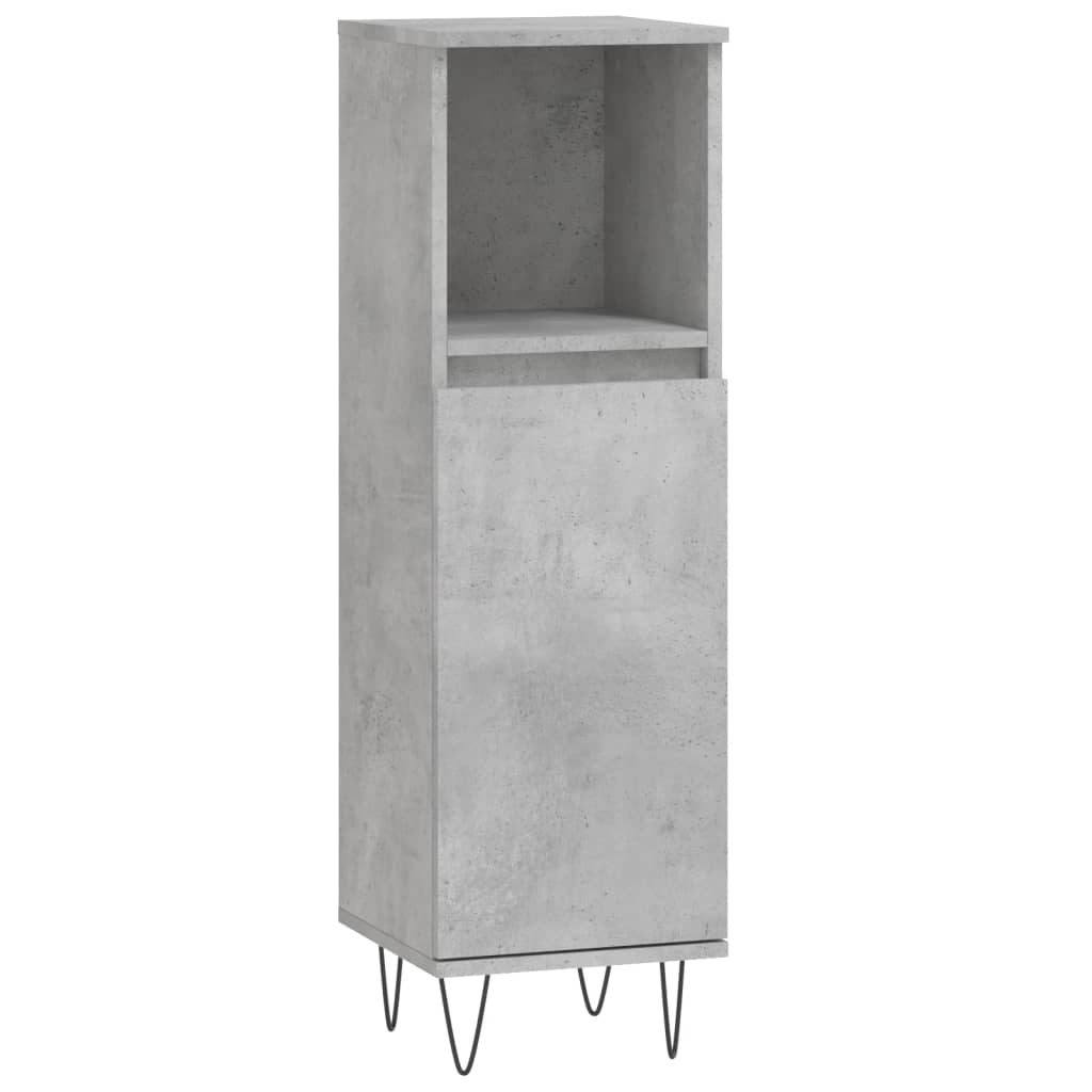 Koupelnová Skříňka Betonově Šedá 30X30X100 Cm Kompozitní Dřevo