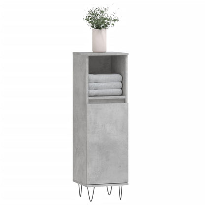 Koupelnová Skříňka Betonově Šedá 30X30X100 Cm Kompozitní Dřevo