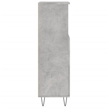 Koupelnová Skříňka Betonově Šedá 30X30X100 Cm Kompozitní Dřevo