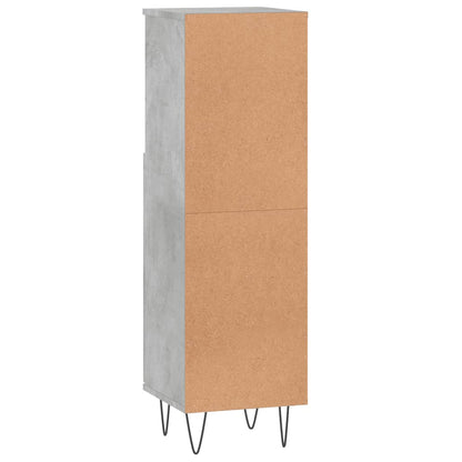 Koupelnová Skříňka Betonově Šedá 30X30X100 Cm Kompozitní Dřevo