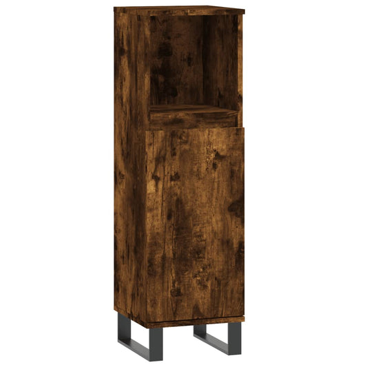 Koupelnová Skříňka Kouřový Dub 30X30X100 Cm Kompozitní Dřevo