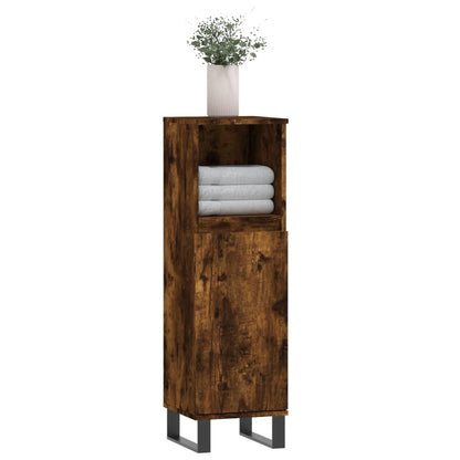 Koupelnová Skříňka Kouřový Dub 30X30X100 Cm Kompozitní Dřevo