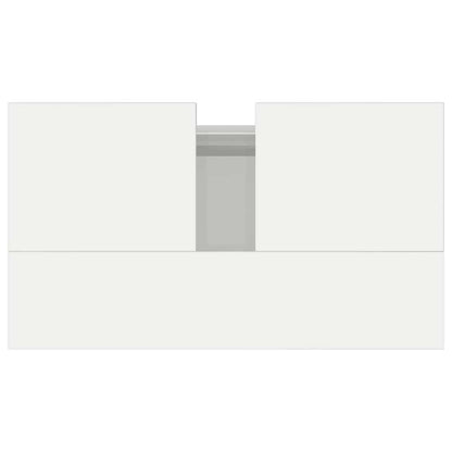 Koupelnová Skříňka Lesklá Bílá 58 X 33 X 60 Cm Kompozitní Dřevo