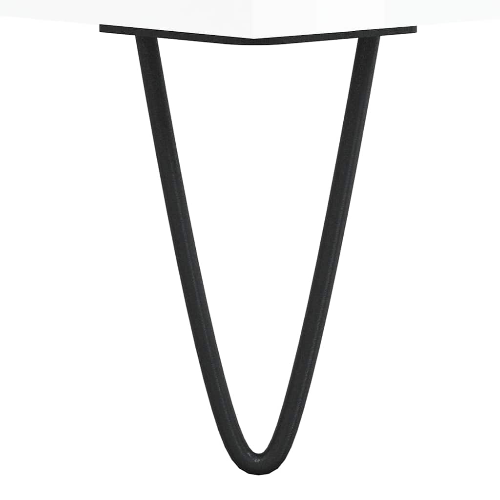 Koupelnová Skříňka Lesklá Bílá 58 X 33 X 60 Cm Kompozitní Dřevo