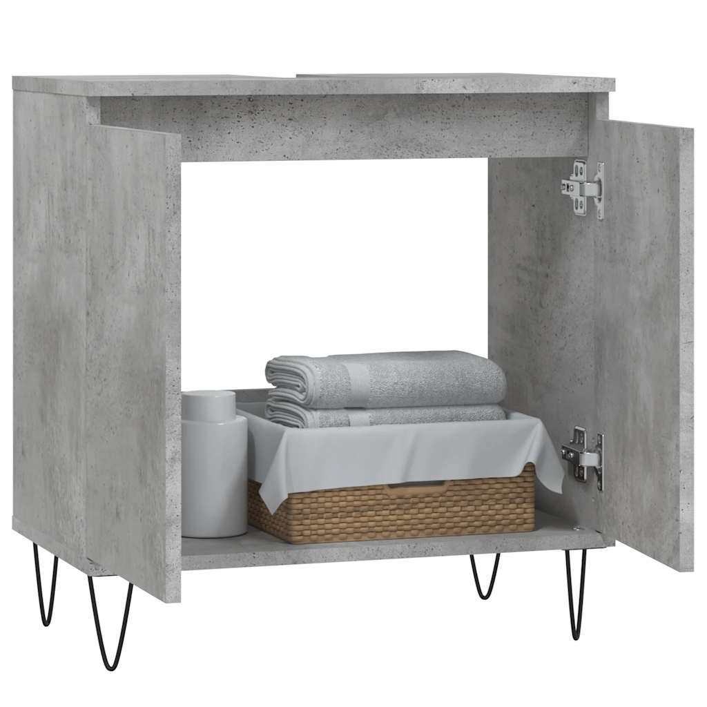 Koupelnová Skříňka Betonově Šedá 58X33X60 Cm Kompozitní Dřevo