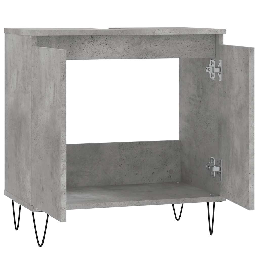Koupelnová Skříňka Betonově Šedá 58X33X60 Cm Kompozitní Dřevo