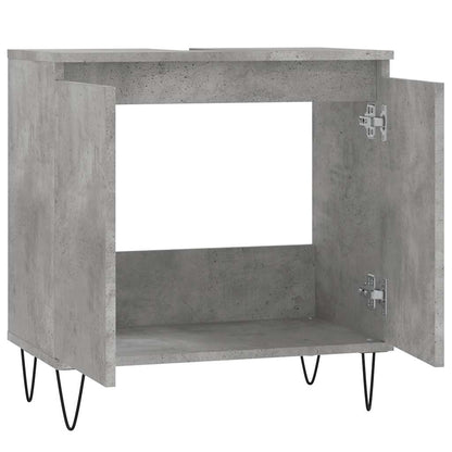 Koupelnová Skříňka Betonově Šedá 58X33X60 Cm Kompozitní Dřevo