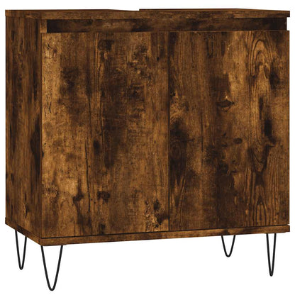 Koupelnová Skříňka Kouřový Dub 58 X 33 X 60 Cm Kompozitní Dřevo