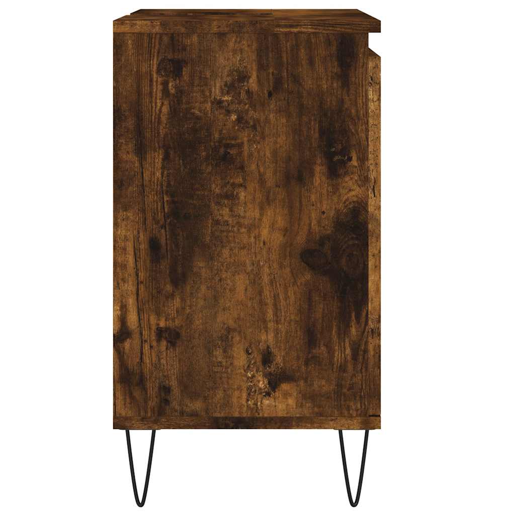 Koupelnová Skříňka Kouřový Dub 58 X 33 X 60 Cm Kompozitní Dřevo