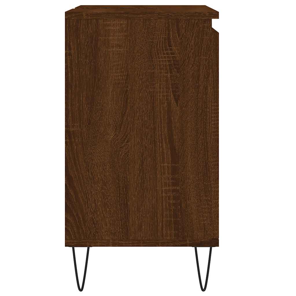 Koupelnová Skříňka Hnědý Dub 58 X 33 X 60 Cm Kompozitní Dřevo