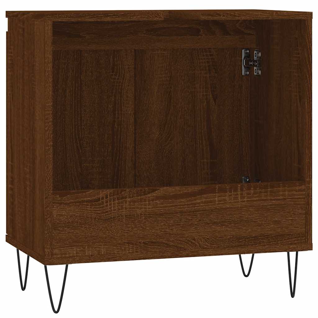Koupelnová Skříňka Hnědý Dub 58 X 33 X 60 Cm Kompozitní Dřevo