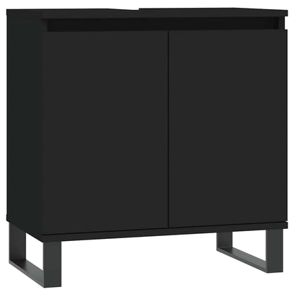 Koupelnová Skříňka Černá 58 X 33 X 60 Cm Kompozitní Dřevo