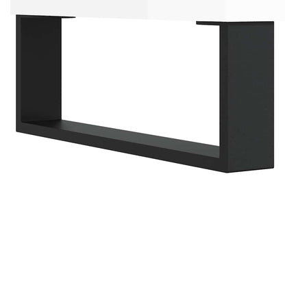 Koupelnová Skříňka Lesklá Bílá 58 X 33 X 60 Cm Kompozitní Dřevo