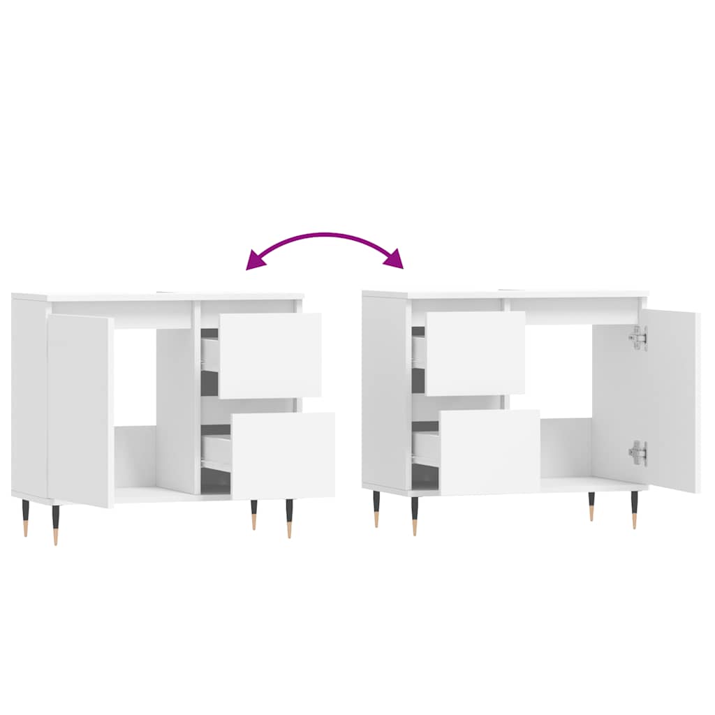 Koupelnová Skříňka 65 X 33 X 60 Cm Kompozitní Dřevo