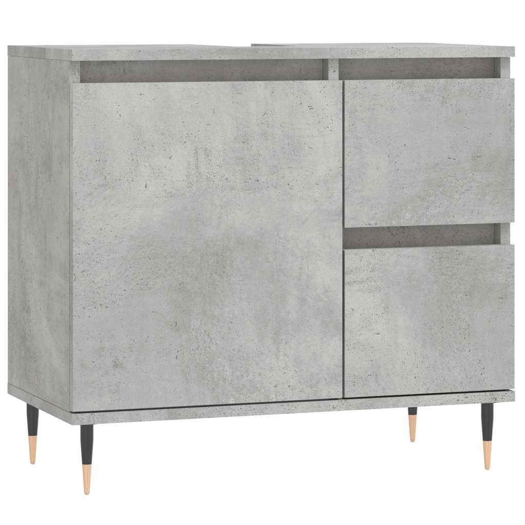 Koupelnová Skříňka Betonově Šedá 65X33X60 Cm Kompozitní Dřevo