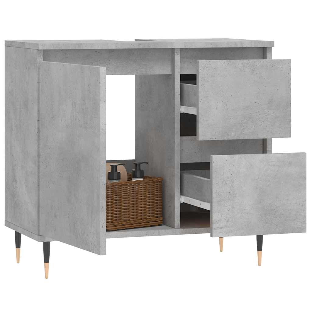 Koupelnová Skříňka Betonově Šedá 65X33X60 Cm Kompozitní Dřevo