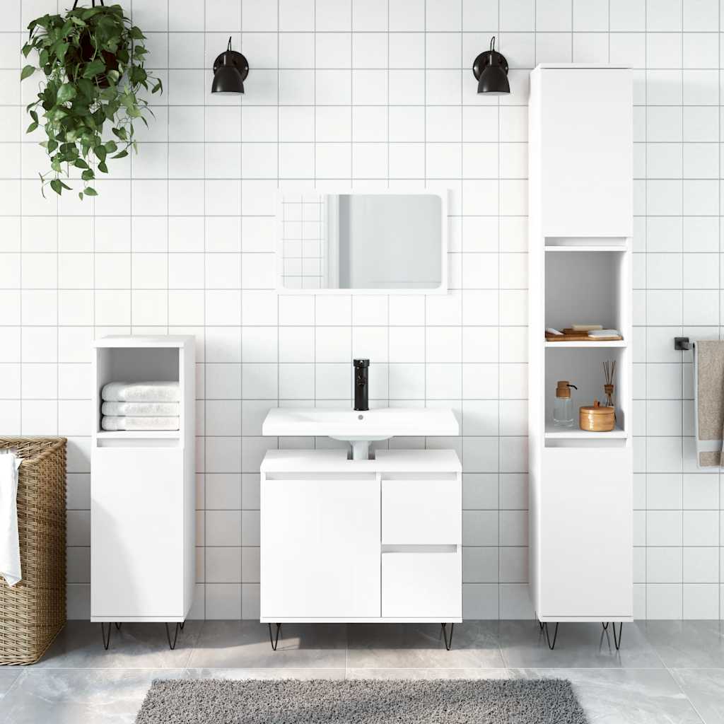 Koupelnová Skříňka 65 X 33 X 60 Cm Kompozitní Dřevo