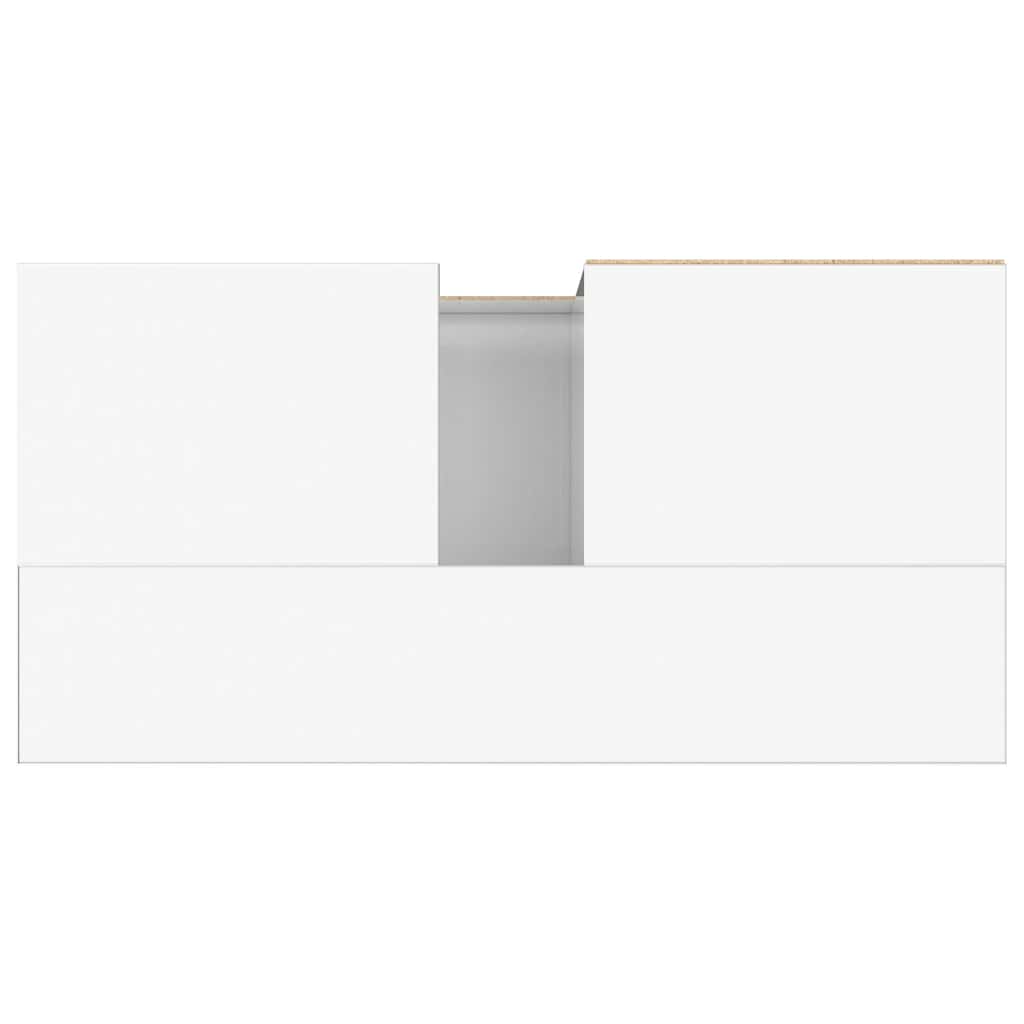 Koupelnová Skříňka Lesklá Bílá 65 X 33 X 60 Cm Kompozitní Dřevo