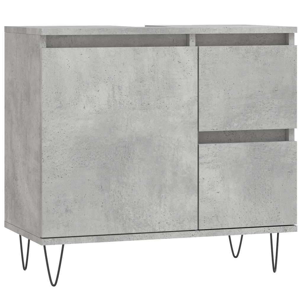 Koupelnová Skříňka Betonově Šedá 65X33X60 Cm Kompozitní Dřevo